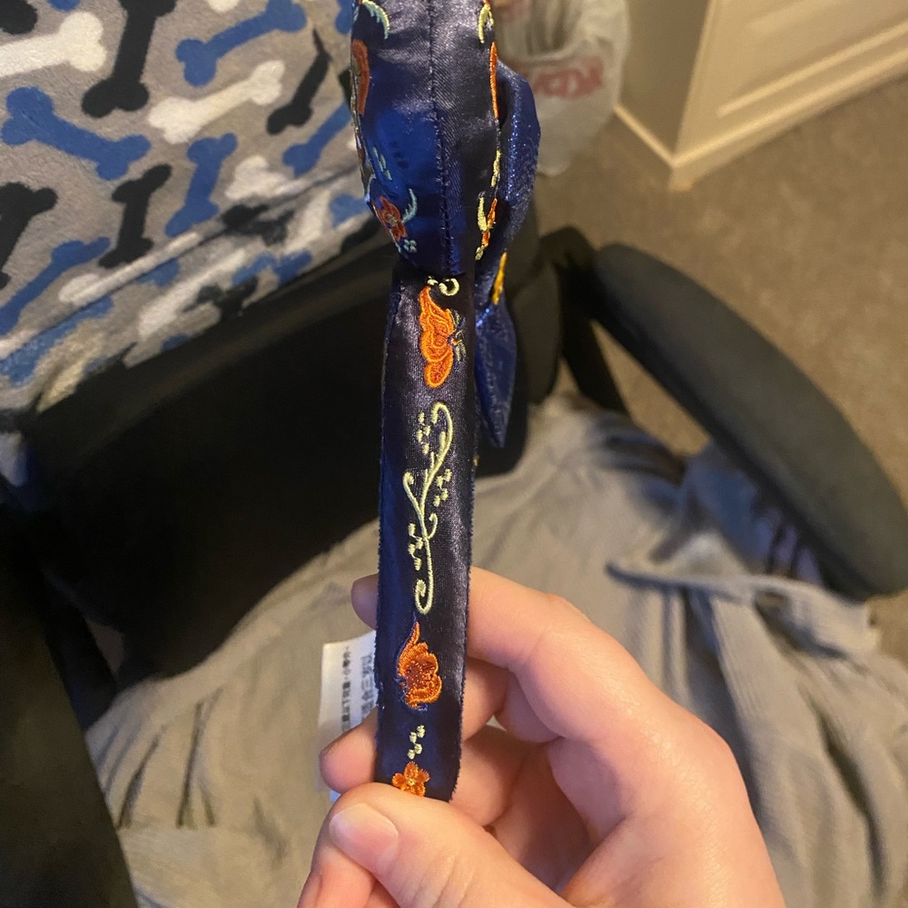 Disney Norway Navy and Orange Embroidered Ears Headband LIKE NEW - Picture 4 of 4